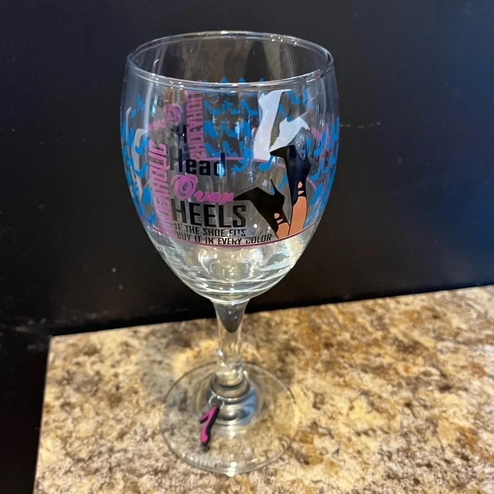 Wine Glass Head over Heels Shoe Shopaholic